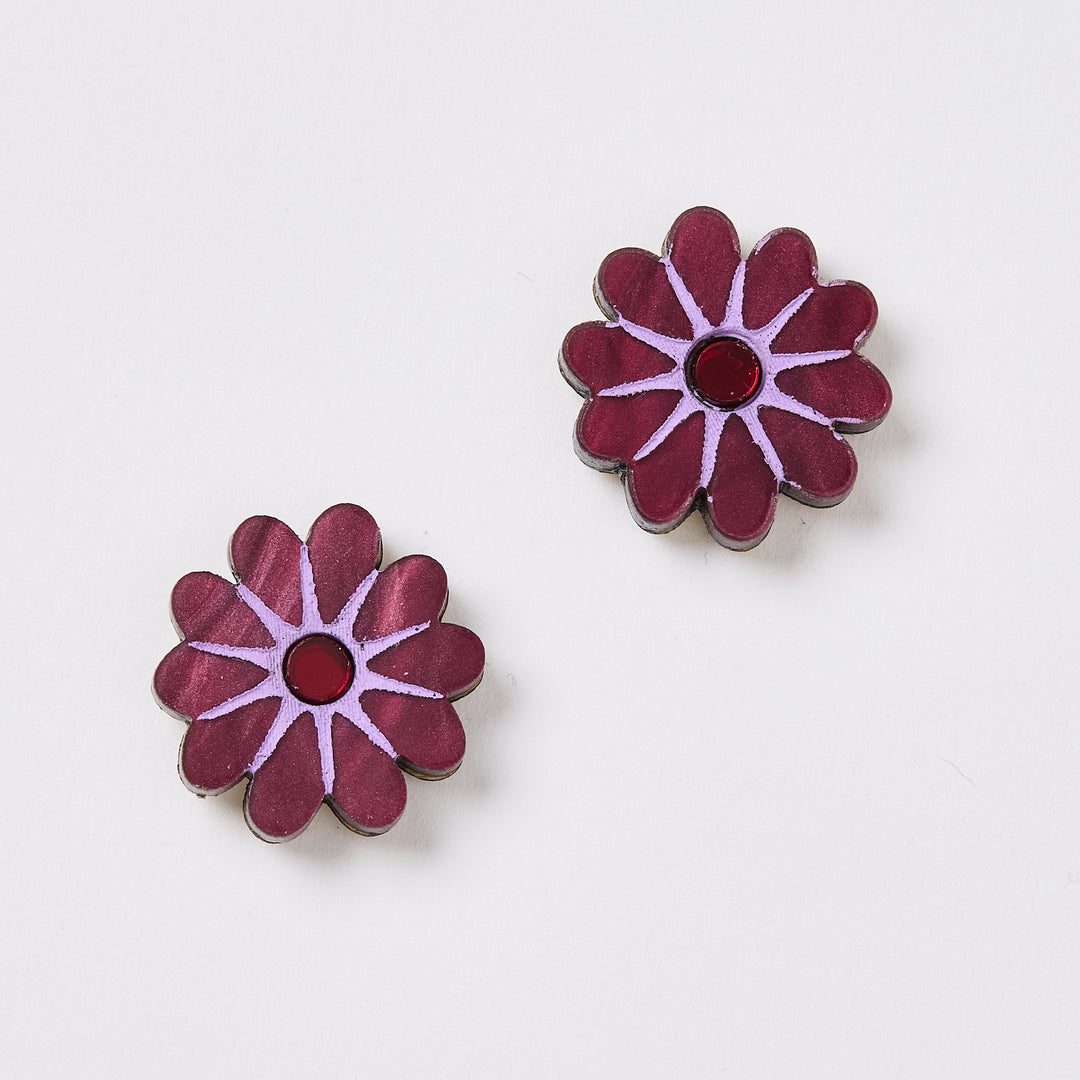 Vera Earrings - Mulberry