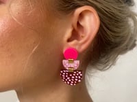 Boat Earrings - Pink