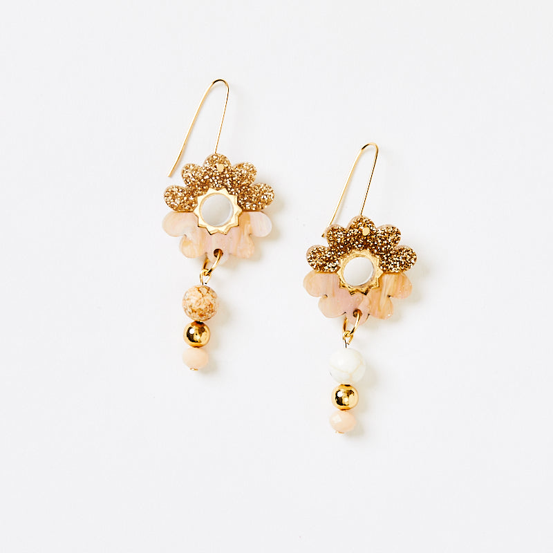 Magnolia Drop Earrings - Gold