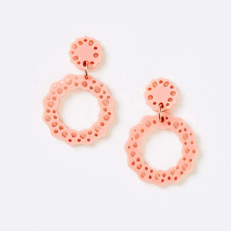 Lacey Earrings - Pink