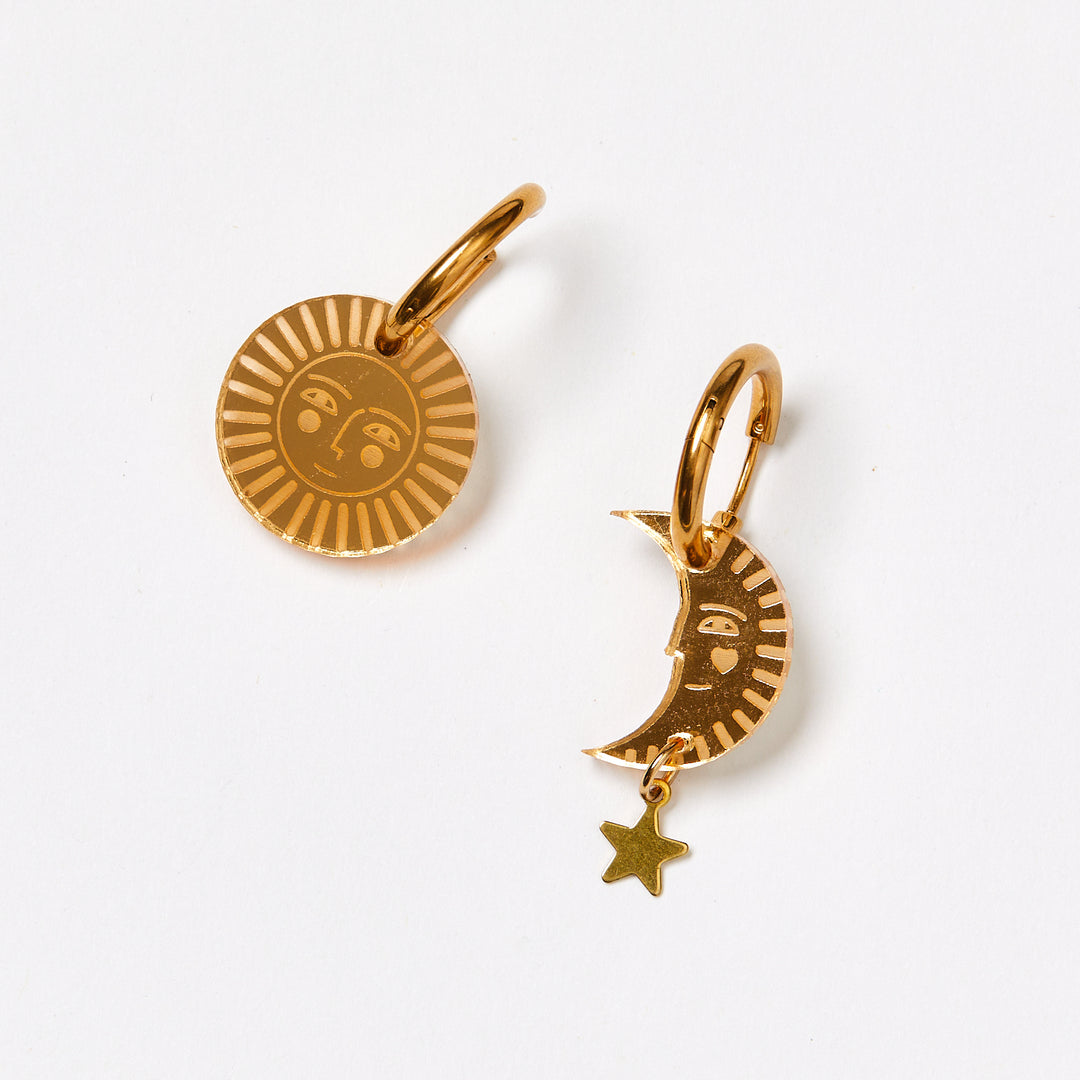 Erma + Venus Earrings - Gold Mirror