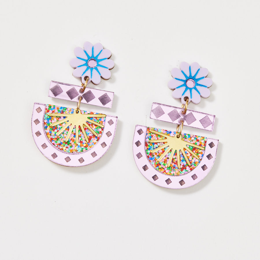 Earrings Jelly Flower Rainbow - Martha Jean main image 1
