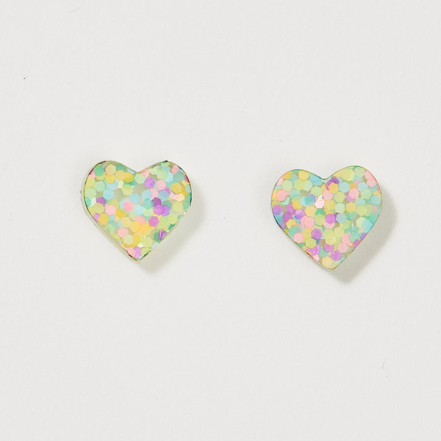 Earrings Marty Heart Pink - Martha Jean