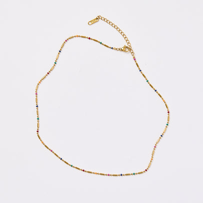 Rainbow Gold Necklace - Short 40cm