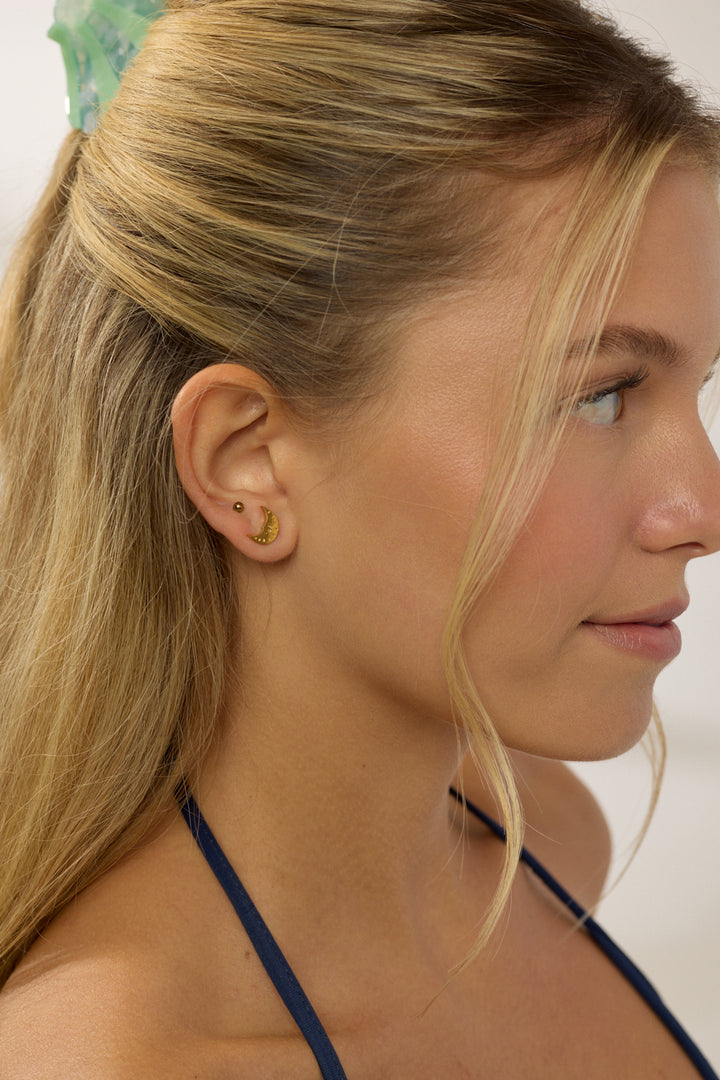 Sun & Moon Studs - Gold