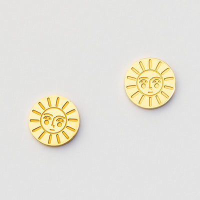 Sun Studs - Gold