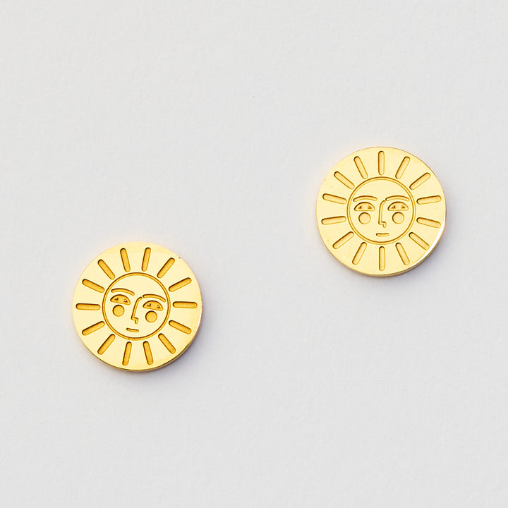 Sun Studs - Gold