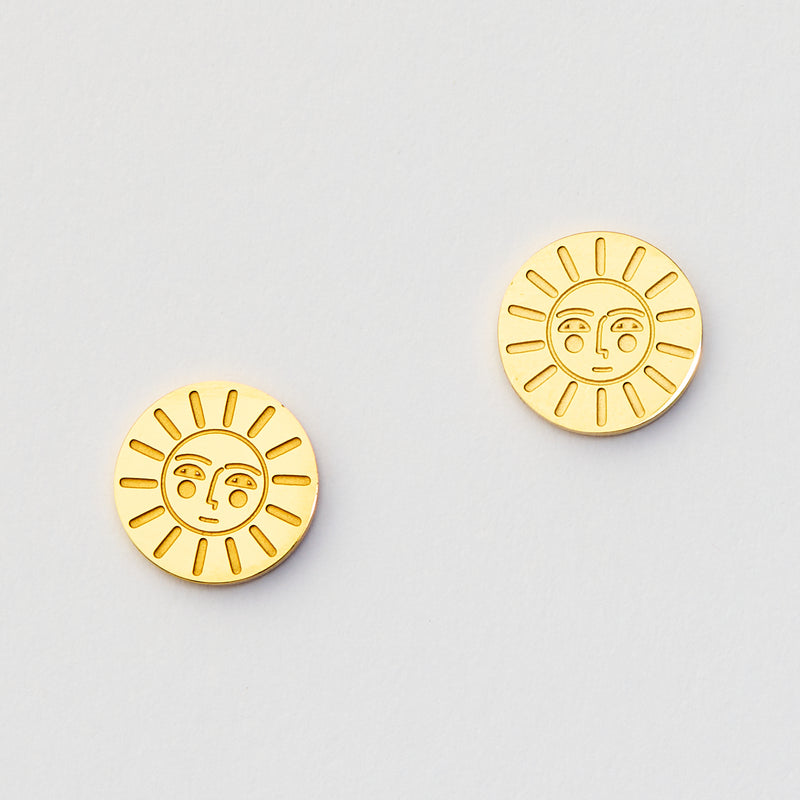 Sun Studs - Gold