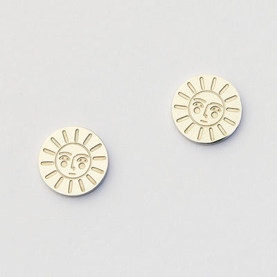 Sun Studs - Silver
