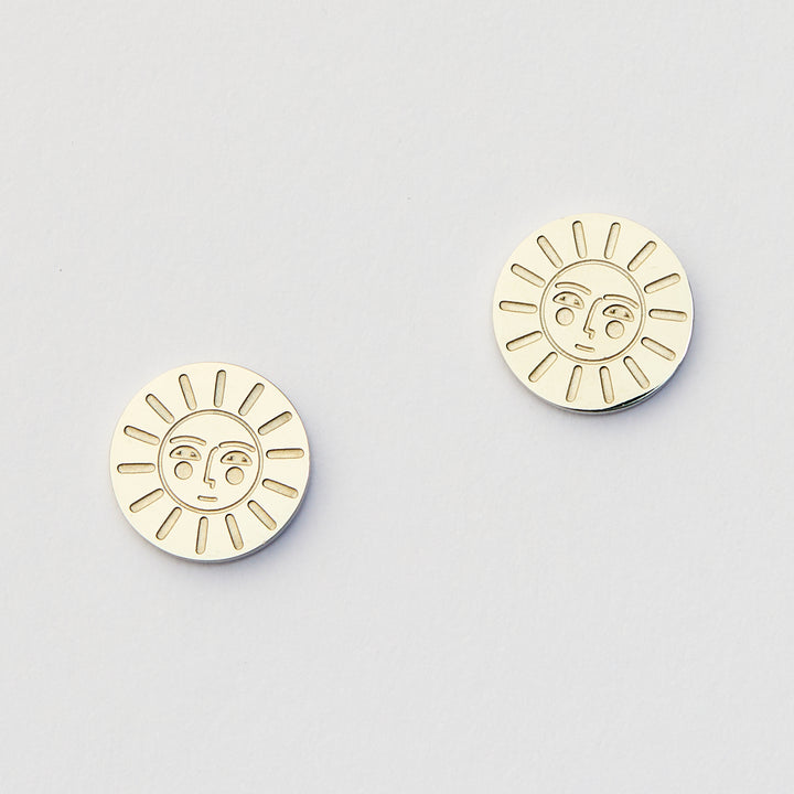Sun Studs - Silver