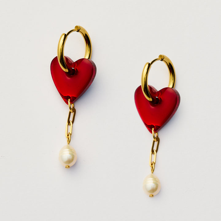 Lorraine Earrings - Red