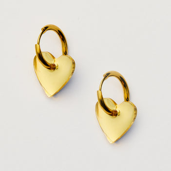 Marty Heart Earrings - Gold