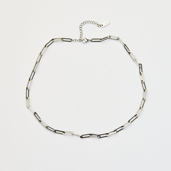 Paperclip Chain Necklace - Silver