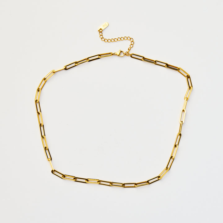Paperclip Chain Necklace - Gold