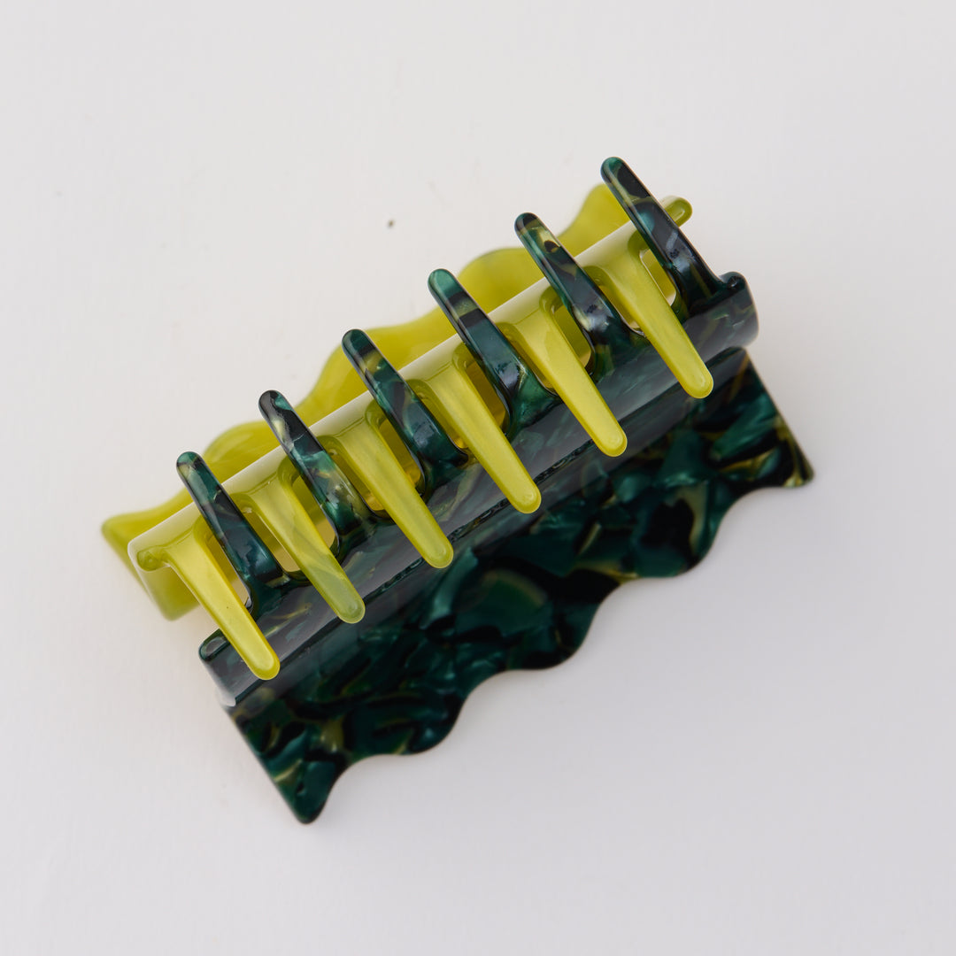 Wavy Hair Claw - Green