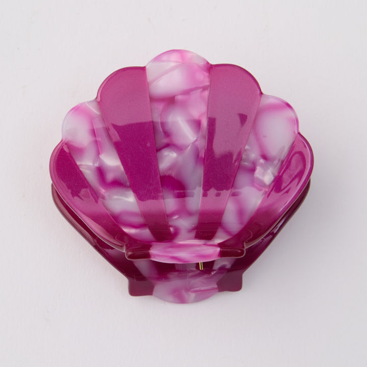 Shell Hair Clip - Maroon