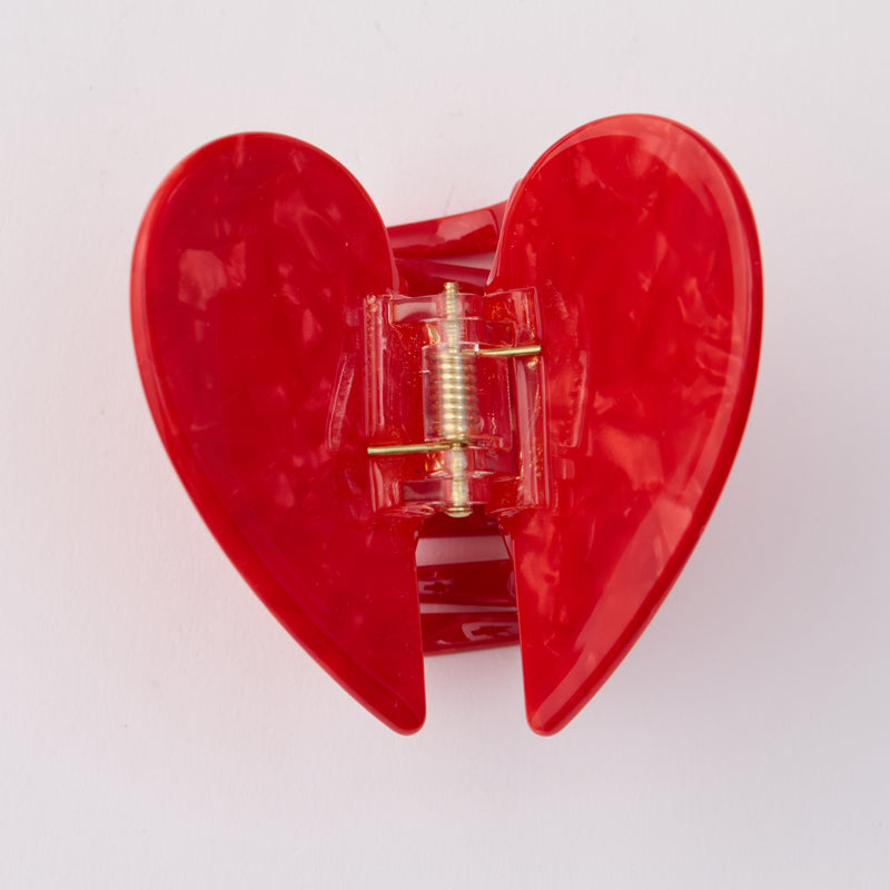 Heart Hair Clip - Red