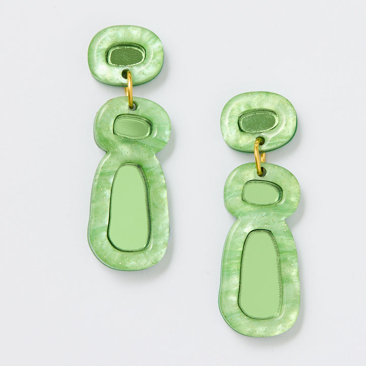 Imelda Earrings - Matcha Green
