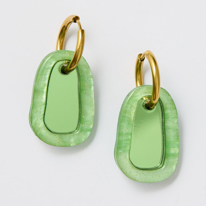 Cora Earrings - Matcha Green