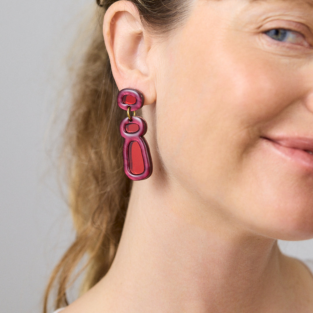 Imelda Earrings - Plum
