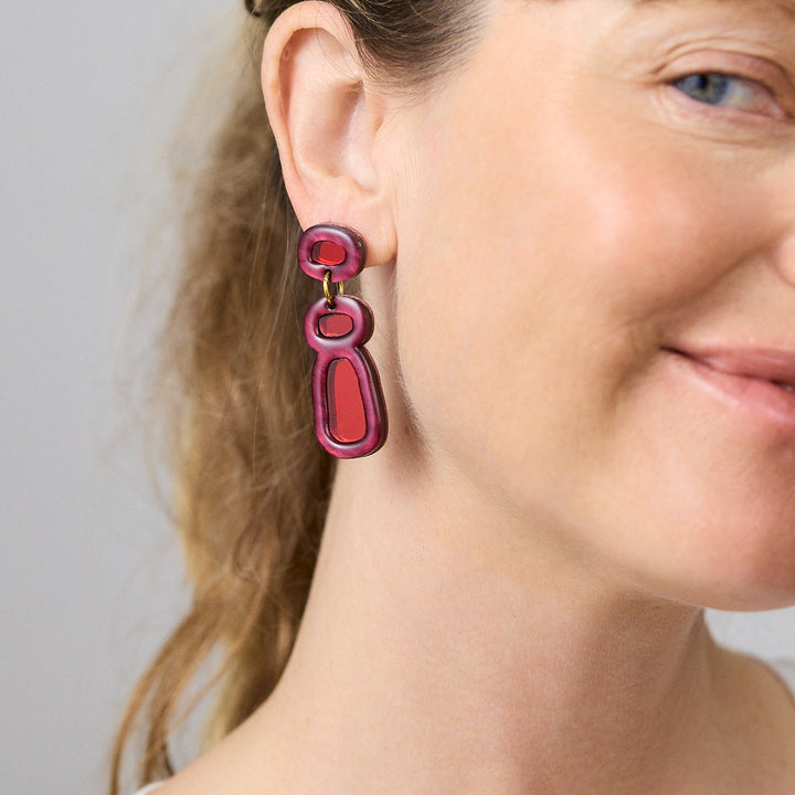 Imelda Earrings - Plum