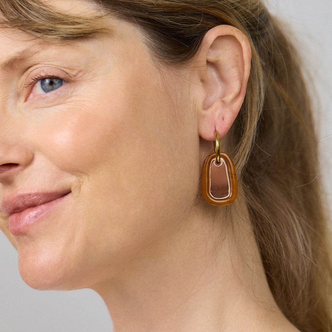 Cora Earrings - Brown