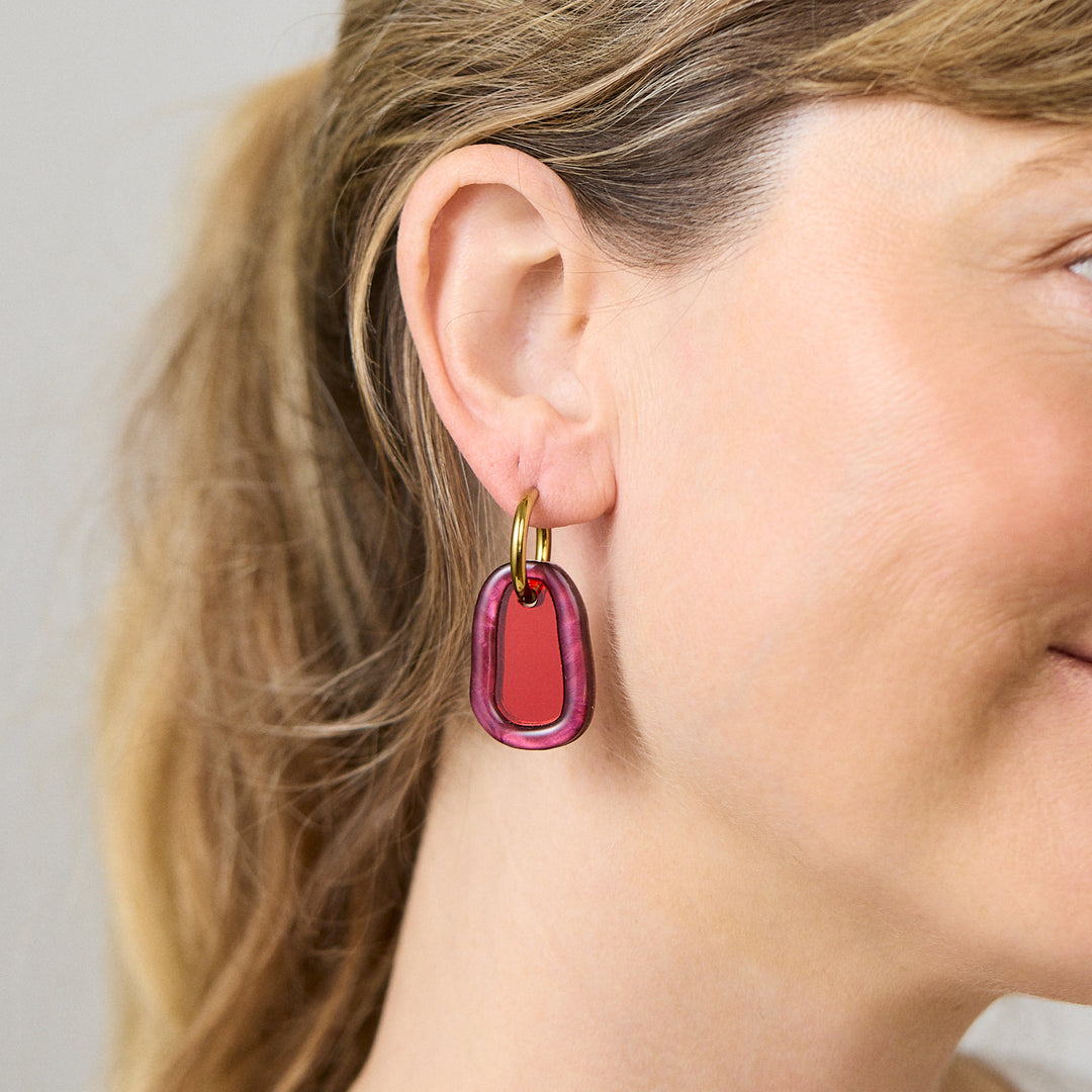 Cora Earrings - Plum