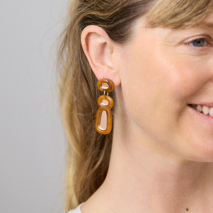 Imelda Earrings - Brown