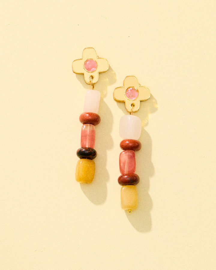 Madeline Beaded Earrings - Gold