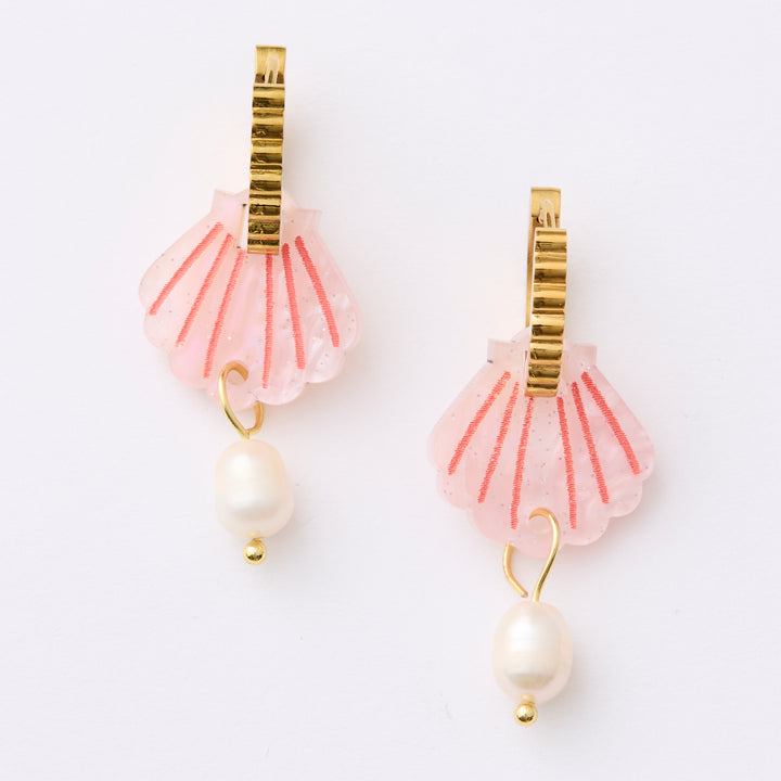 Mini Shell Earrings - Pink