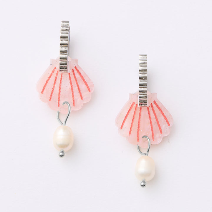 Mini Shell Earrings - Pink