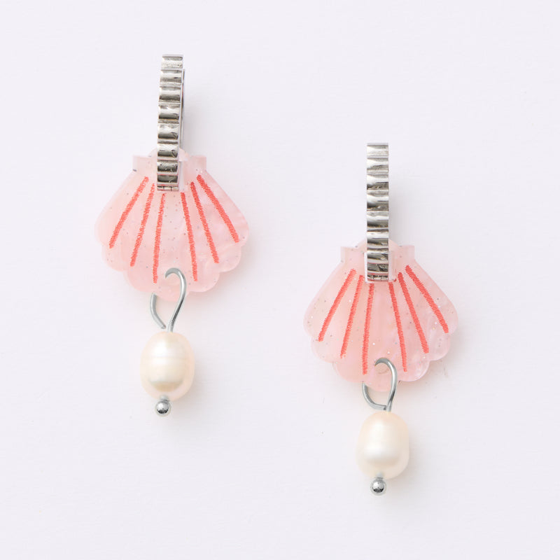 Mini Shell Earrings - Pink