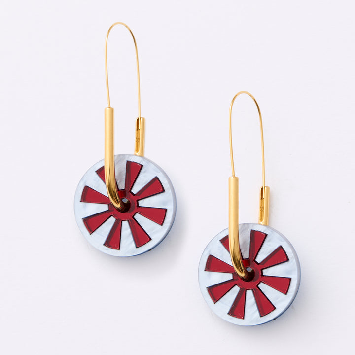 Calypso Earrings - blue/plum