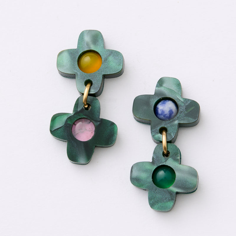 Hecate Earrings - Emerald