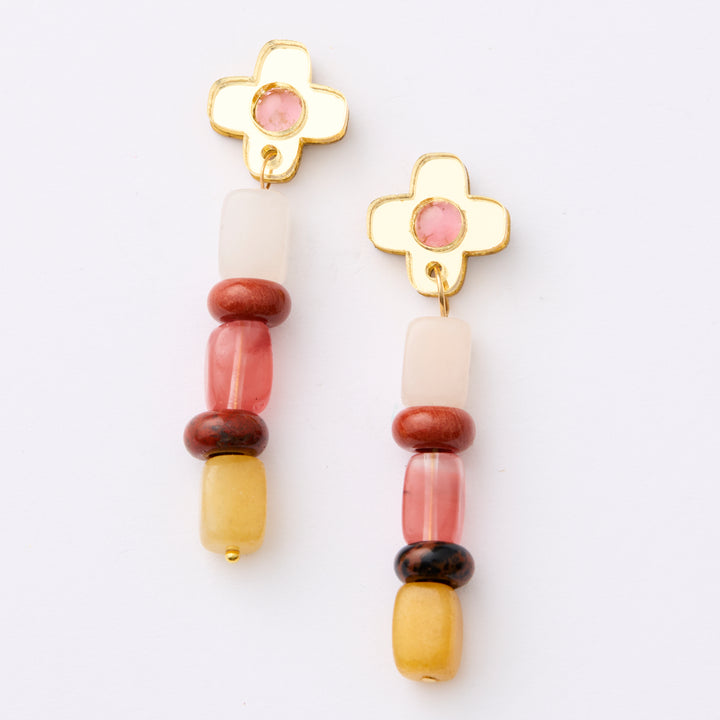 Madeline Beaded Earrings - Gold