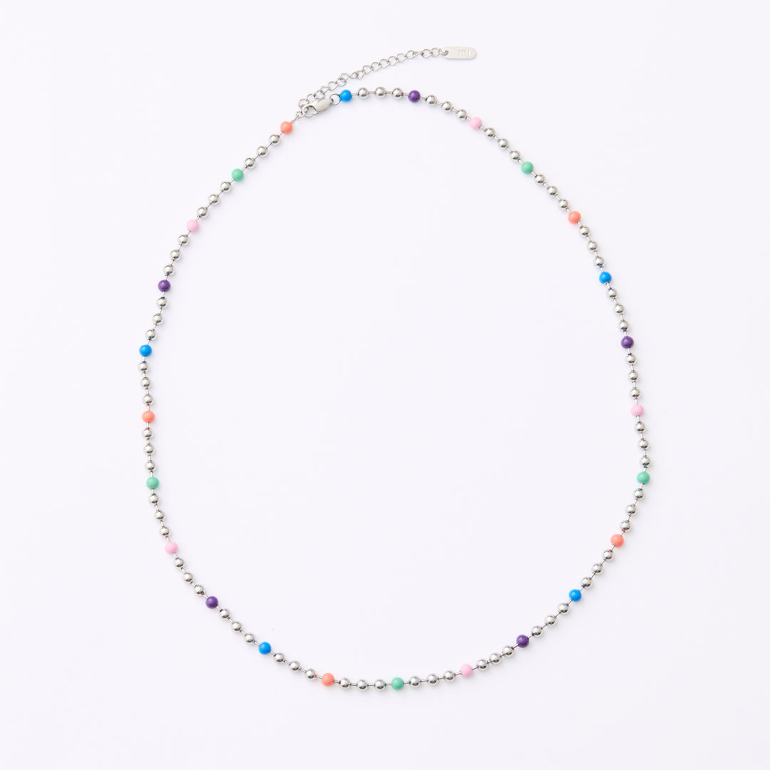 Ball Chain Necklace LONG- Silver - 55cm