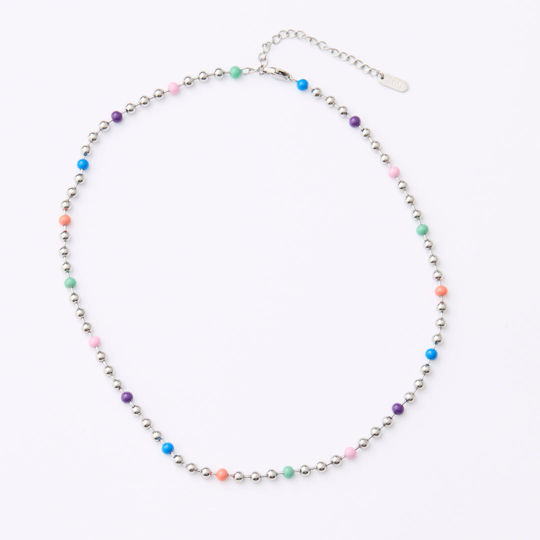 Ball Chain Necklace - Silver - 42cm