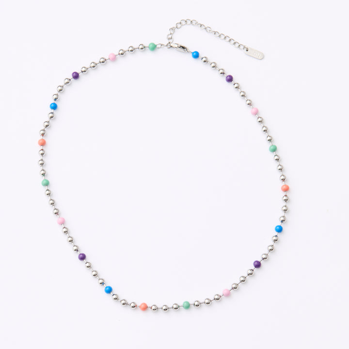 Ball Chain Necklace - Silver - 42cm