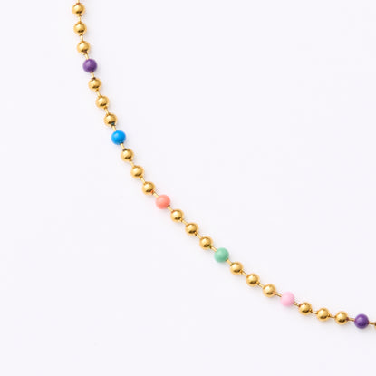 Ball Chain Necklace - Gold - 42cm