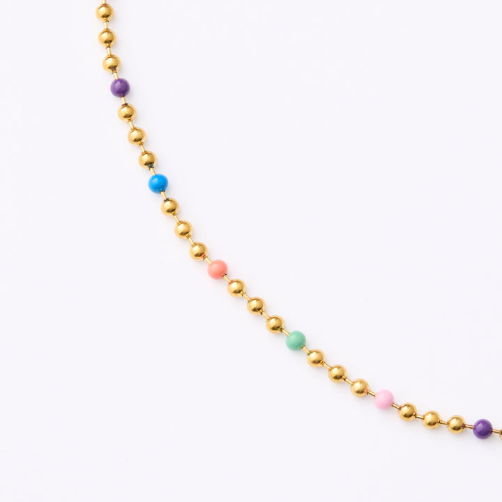 Ball Chain Necklace - Gold - 42cm