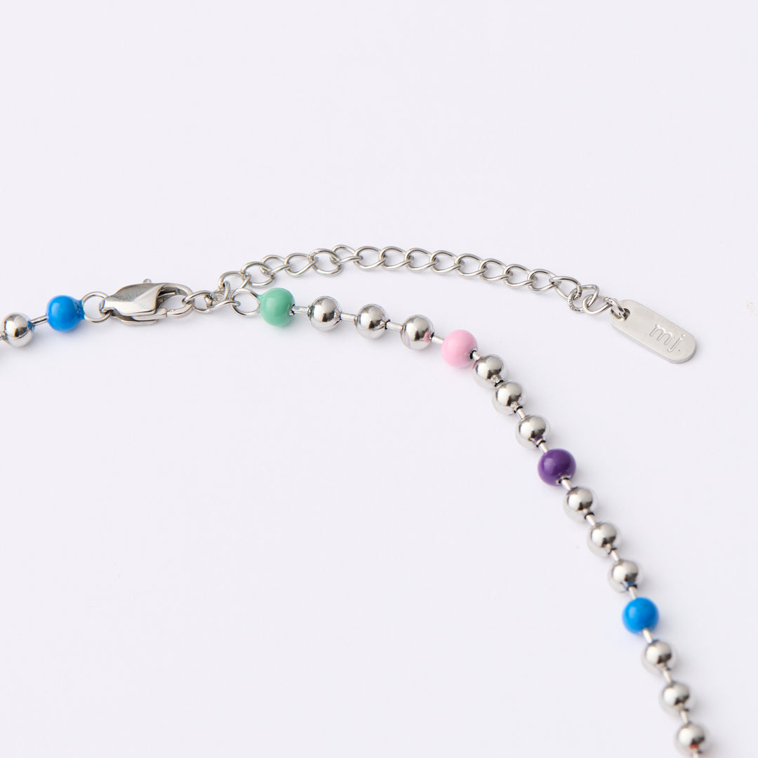 Ball Chain Necklace LONG- Silver - 55cm