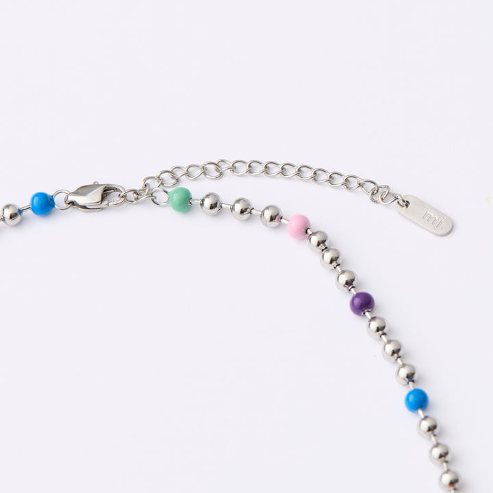 Ball Chain Necklace - Silver - 42cm