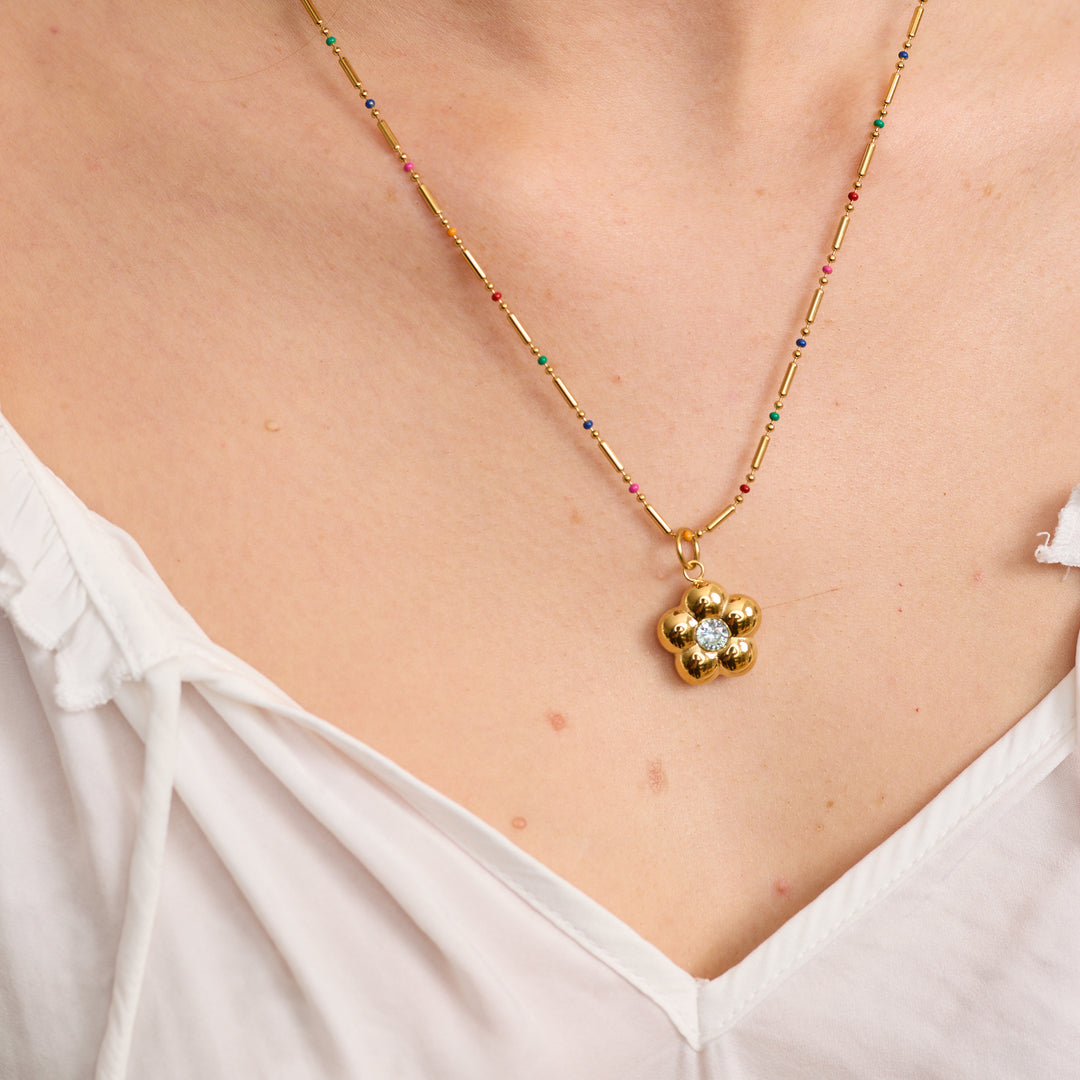 Birthstone Flower Charms - Gold