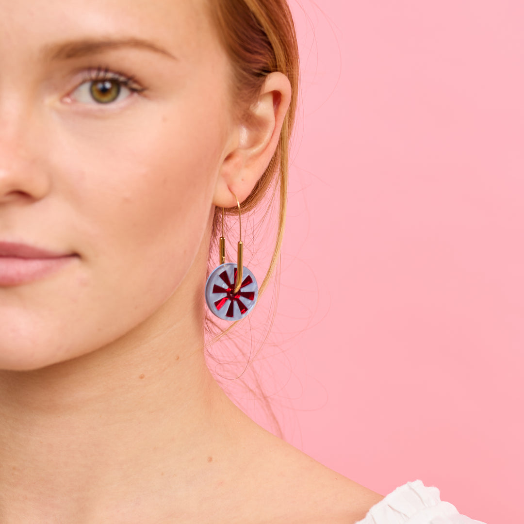 Calypso Earrings - blue/plum