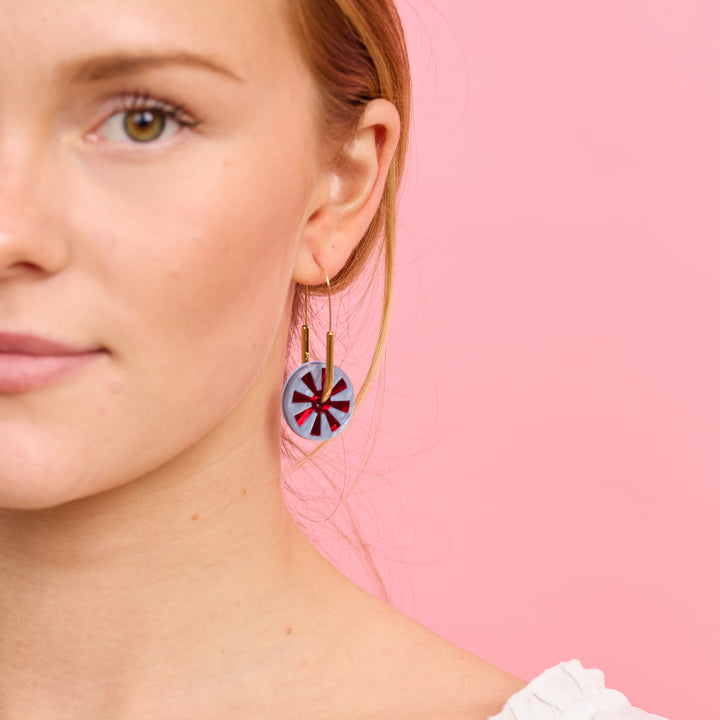 Calypso Earrings - blue/plum