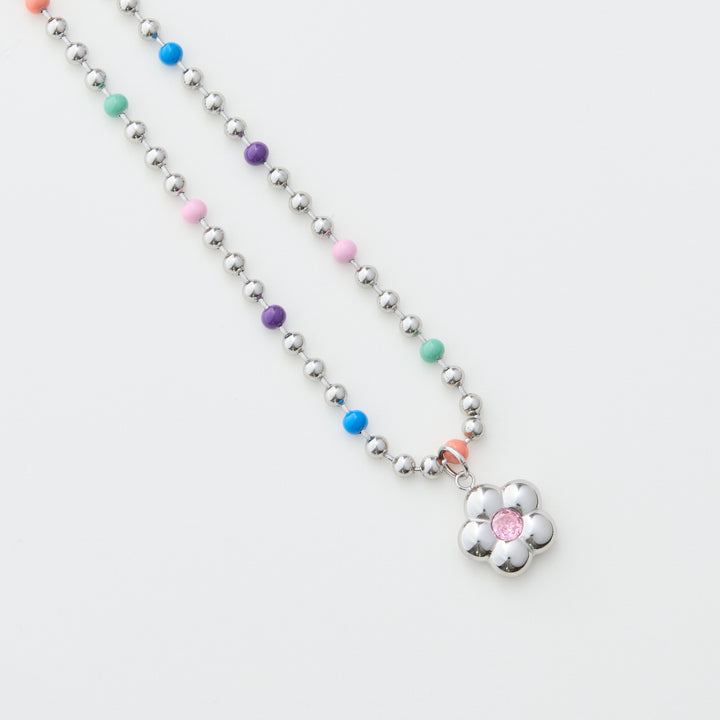 Ball Chain Necklace - Silver - 42cm
