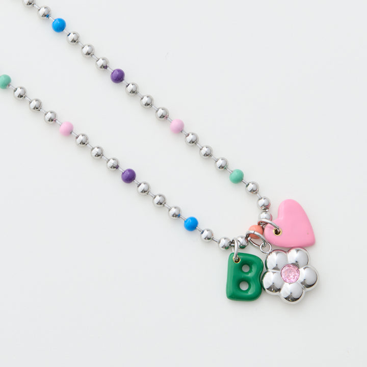 Birthstone Flower Zodiac Charm - Silver