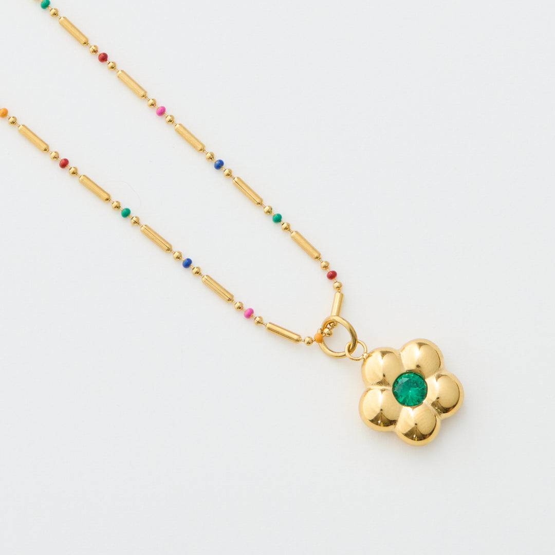 Birthstone Flower Charms - Gold