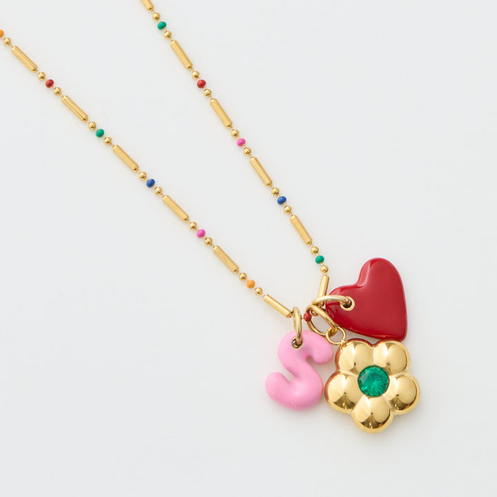 Rainbow Gold Necklace LONG 50cm