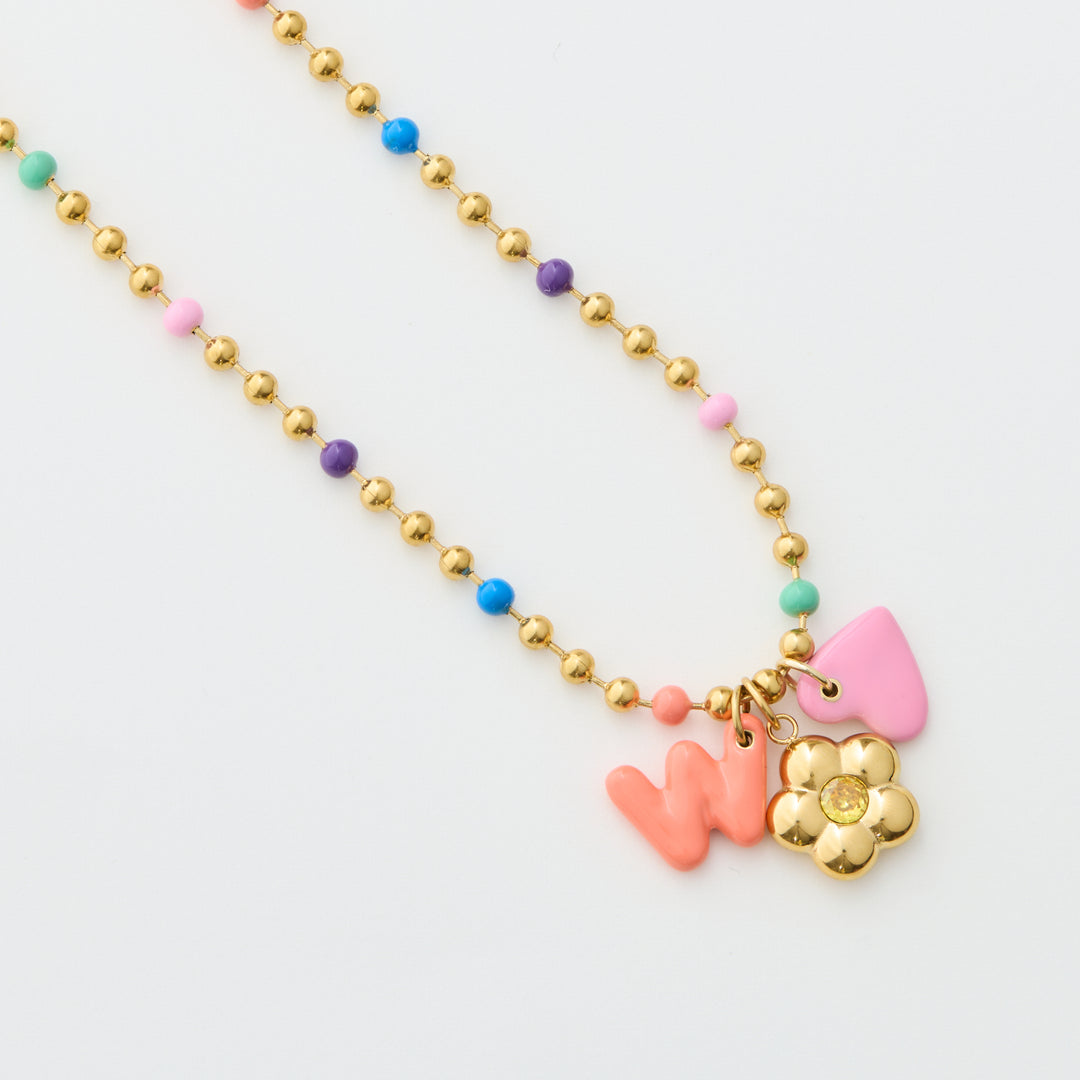 Ball Chain Necklace - Gold - 42cm